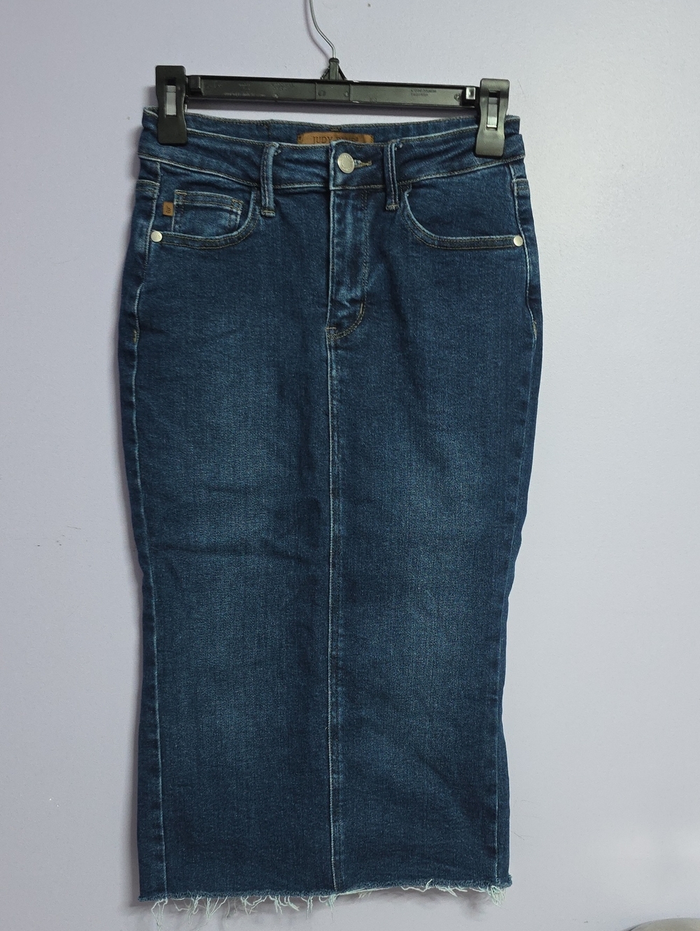 Judy Blue Dark Blue Straight-Leg Denim Skirt